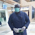 Photos: Dele Momodu wears mask, gloves at Lagos Airport 