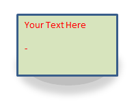 Sticky note Notepad with shadow in Powerpoint moon shape