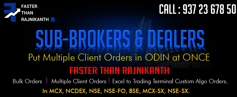 Bulkorders for NEST in NSE, NSE-FO, MCX, NCDEX, NSE-SX, MCX-SX.
