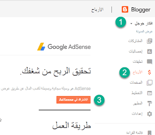 الربح من مدونات بلوجر،كيف تفعل وتفتح حساب ادسنس من بلوجر
