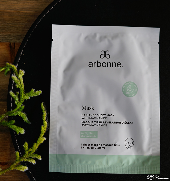 Arbonne Radiance Sheet Mask with Niacinamide