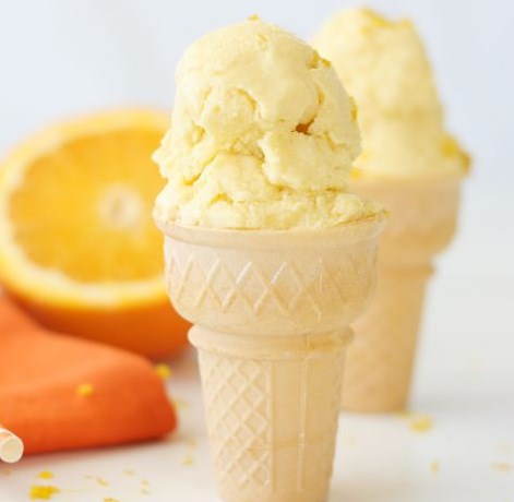 Homemade Orange Creamsicle Ice Cream Recipe #desserts #frozenrecipes