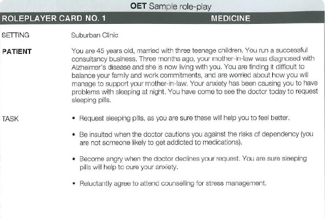 OET Speaking Practice: Test# 3