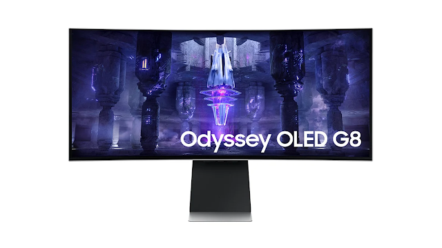 سامسونج تكشف عن شاشة Odyssey OLED G8 المنحنية مع شاشة 34 بوصة QHD و 175 هرتز