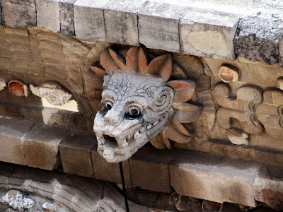 Teotihuacan, wall sculpture detail