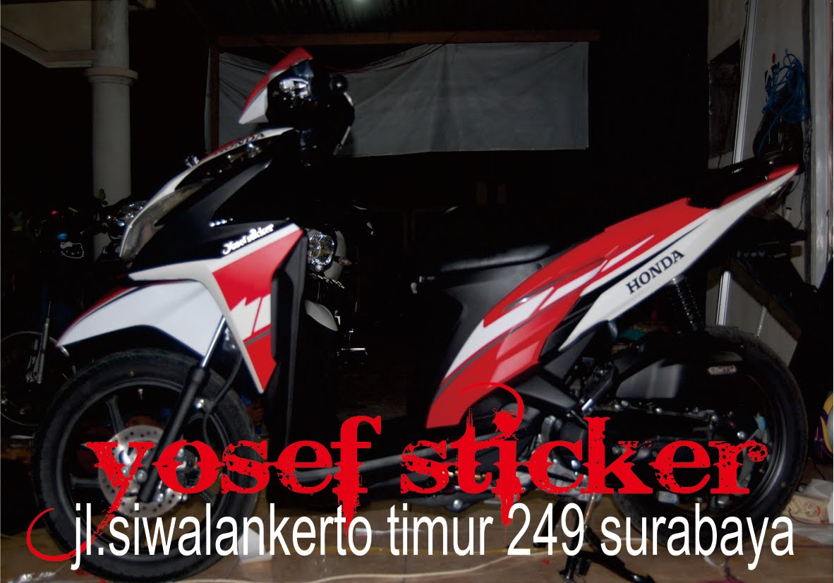 Gambar Cutting Sticker Motor Surabaya Modif Sticker