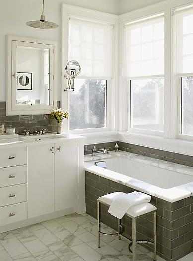 White and Gray Bathroom