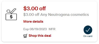 3 Neutrogena CVS Instant Coupon (Scan card or check ur App ALL Shoppers)