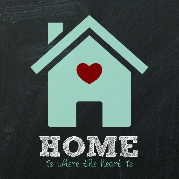 Home is where the heart is free printable at DIY beautify