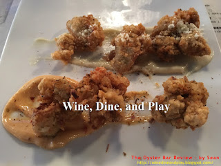 Assortments of Fried Oysters from the starter menu at the Oyster Bar in St. Petersburg, Florida