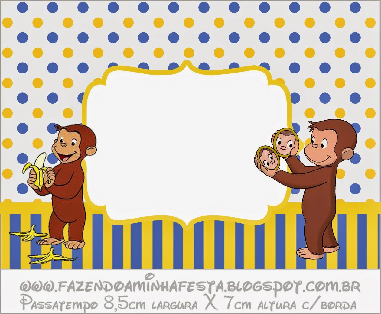 Curious George Free Printable Candy Bar Labels.