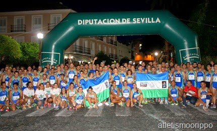 Corredores del Club de Atletismo Orippo antes de la salida