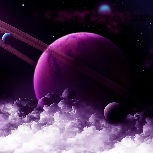 Planeta Saturno e Anéis Saturn, Rings of Saturn, Planets, Clouds, Galaxy, Wallpaper