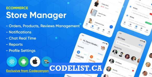 Store Manager v2.4.0 – React Native Application For WordPress wooComerce App by Codelist.ca