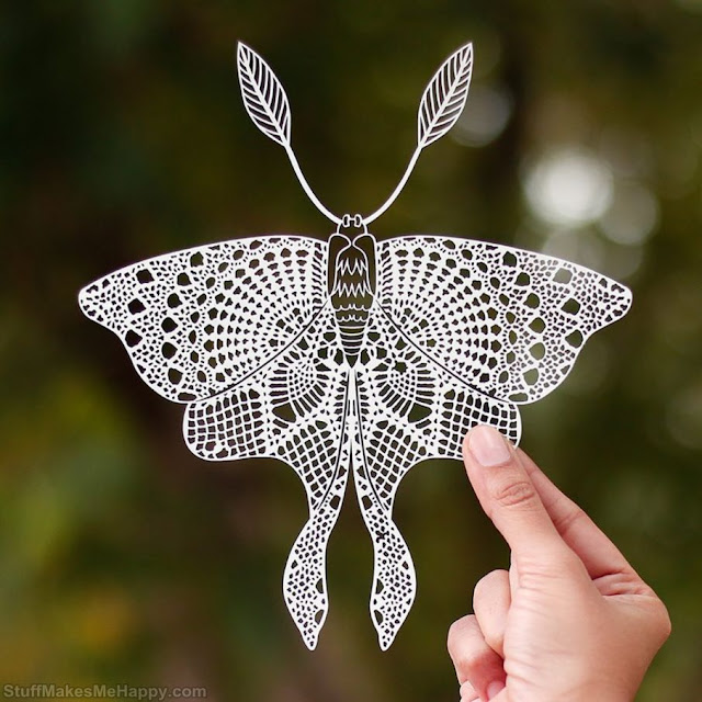Papercut Art, Artist Creates Fascinating Optical Illusions By Cutting A Single Sheet Of Paper