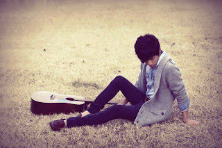 alone boy with guitar cover photo for facebook