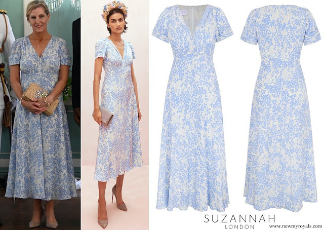 The Countess of Wessex wore Suzannah Classic Silk Tea Dress