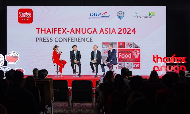  DITP จับมือ 2 ยักษ์ใหญ่ภาคเอกชน เตรียมจัด “THAIFEX – ANUGA ASIA 2024”   เปิดเวทีเจรจาธุรกิจด้านอาหารที่ใหญ่ที่สุดในเอเชีย ตั้งเป้ามูลค่าสั่งซื้อทะลุแสนล้าน
