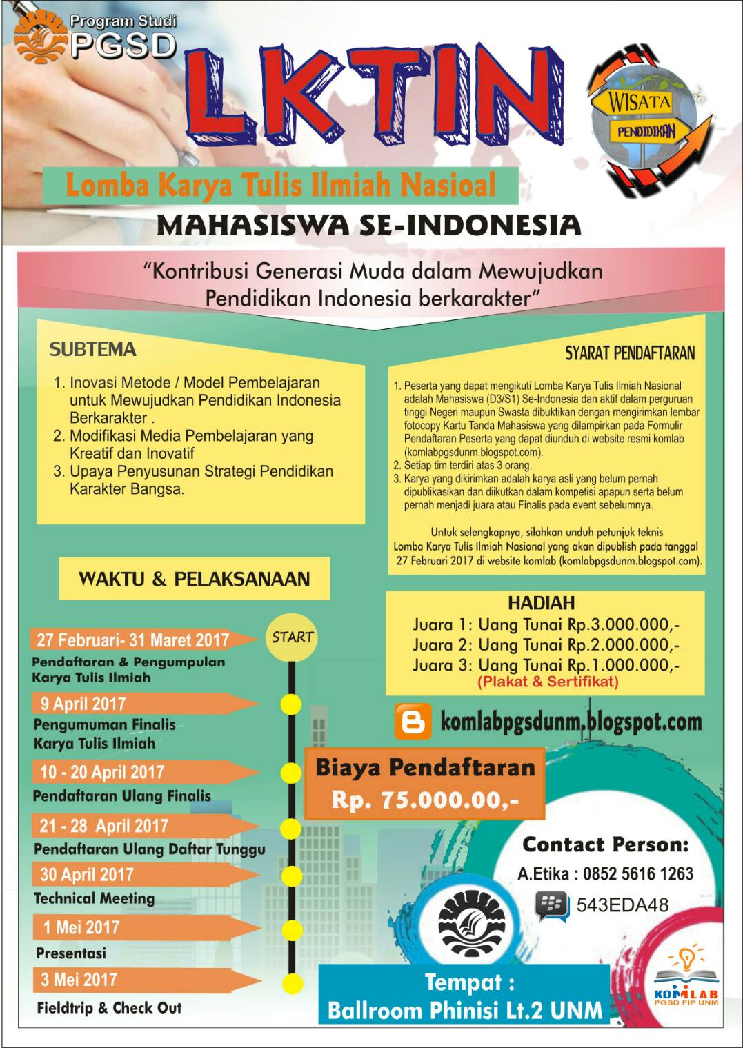 Info lomba Lomba Karya Tulis Ilmiah Tentang Pendidikan 