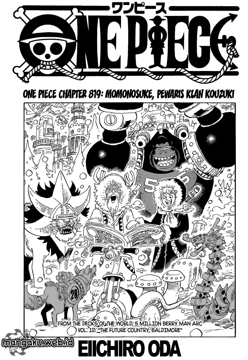 One Piece chapter 819 - Momonosuke, pewaris klan Kouzuki 