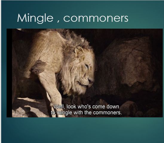 Mingle , commoners