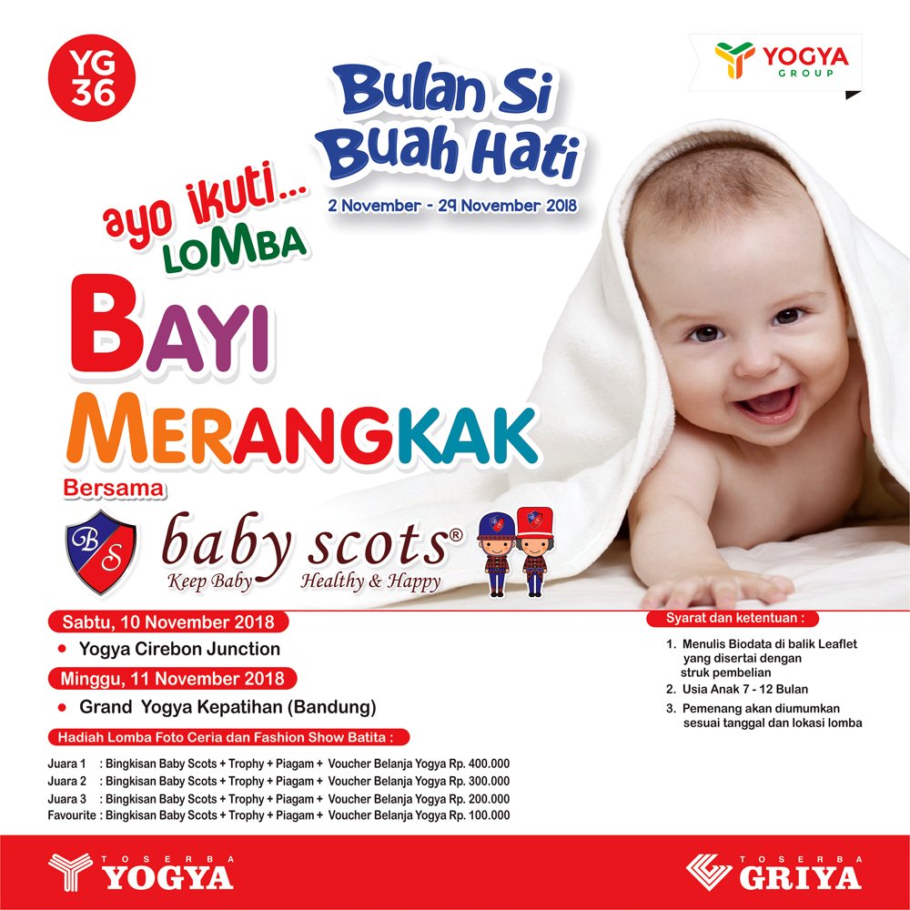 Yogya - Promo Kontes Bayi Merangkak Bersama Baby Scots (10 - 11 Nov 2018)