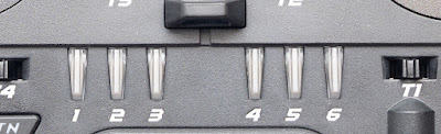 A view of the programmable button array