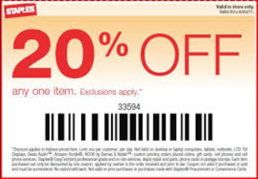 staples coupons