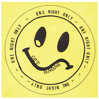 Acid House flyer with smiley illustration