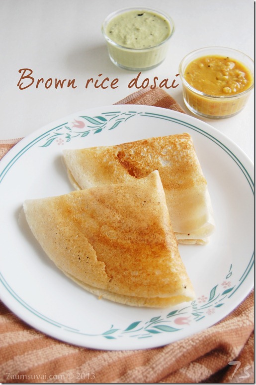 Brown rice dosai
