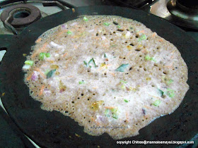 Kaezhvaragu - Kevuru Dosai [ Ragi - Finger Millet Dosai ]