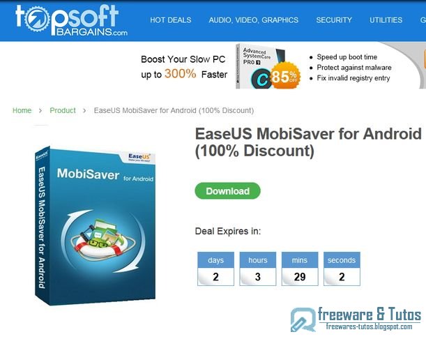 Offre promotionnelle : EaseUS MobiSaver for Android gratuit (2 jours) !