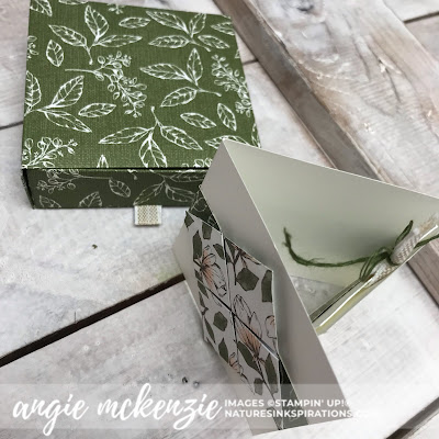 By Angie McKenzie for Stampin' Dreams Blog Hop; Click READ or VISIT to go to my blog for details! Featuring: my favorite Stampin' Up! Designer Series Paper (DSP), Magnolia Lane DSP, Detailed Trio Punch; #stampinupdsp  #magnolialanedsp #cardtechniques #bloghops #3dprojects #minicardbox #magnolialaneribboncombo