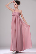 Robe Soirée Longue Rose Une Seule Bretelle (robe du soir longue glamedressit)