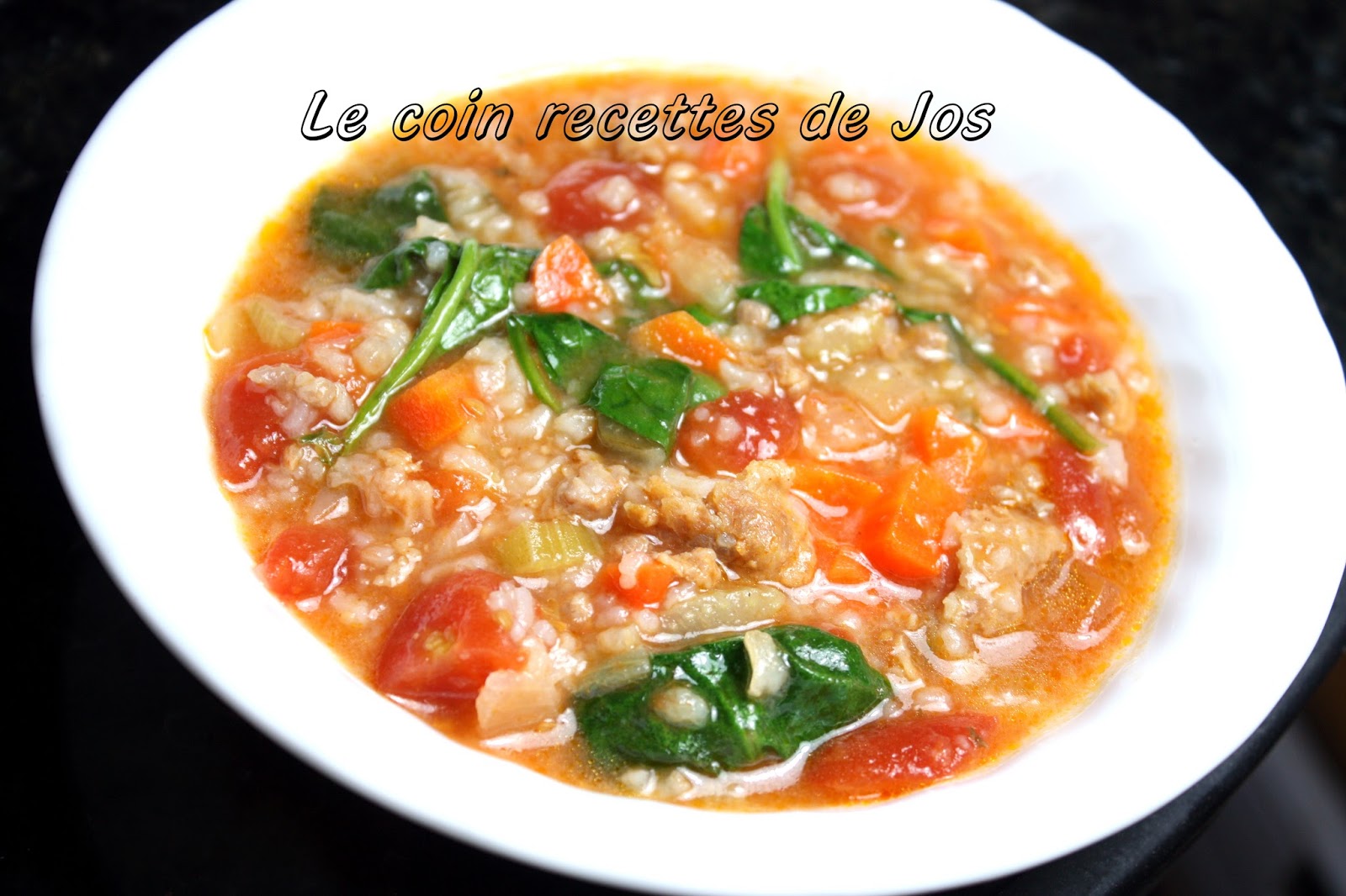 Le Coin Recettes De Jos Soupe Aux Tomates Riz Et Saucisses