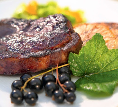 Pork Collar with Black Currant Glaze Recipe