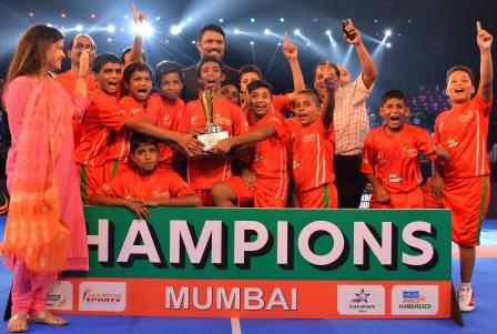 Dr. BabaSaheb Ambedkar Municipal School lift KBD Juniors trophy in Mumbai with final score of 33-7