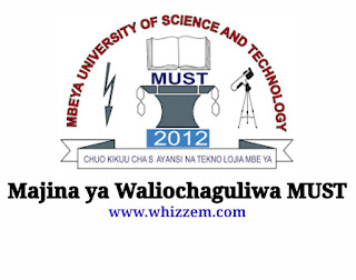 Majina ya waliochaguliwa MUST 2022 Pdf | Mbeya University of Science and Technology Selection 2022