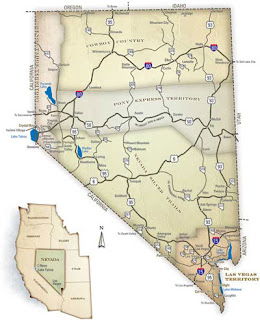 Map of Nevada State