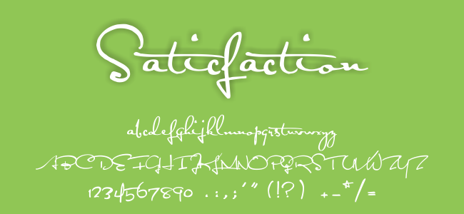 Kumpulan Font Undangan - Satisfaction Font