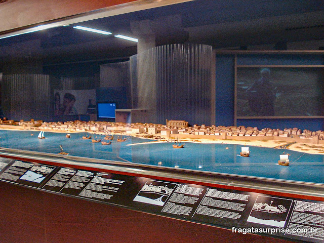 Maquete do porto de Barcelona no Museu Marítimo de Barcelona
