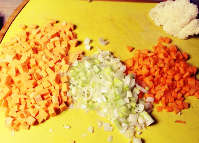 Cauliflower Stew with Cauliflower Three Ways