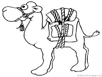 Funny Camel Cartoon Coloring Pages For Kids