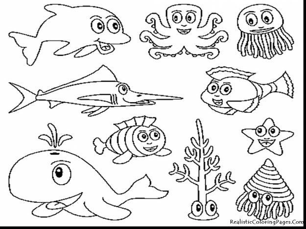 Remarkable Printable Coloring Page Sea Ocean Animals With Ocean Coloring  Pages And Ocean Coloring Pages Free