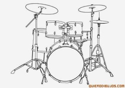 jugarycolorear  --- Dibujos-Bateria-Musica
