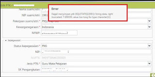 gambar gagal menyimpan data PTK dapodikdas