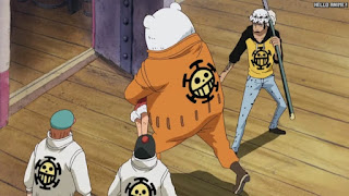 ワンピースアニメ 頂上戦争編 488話 トラファルガー・ロー ベポ | ONE PIECE Episode 488