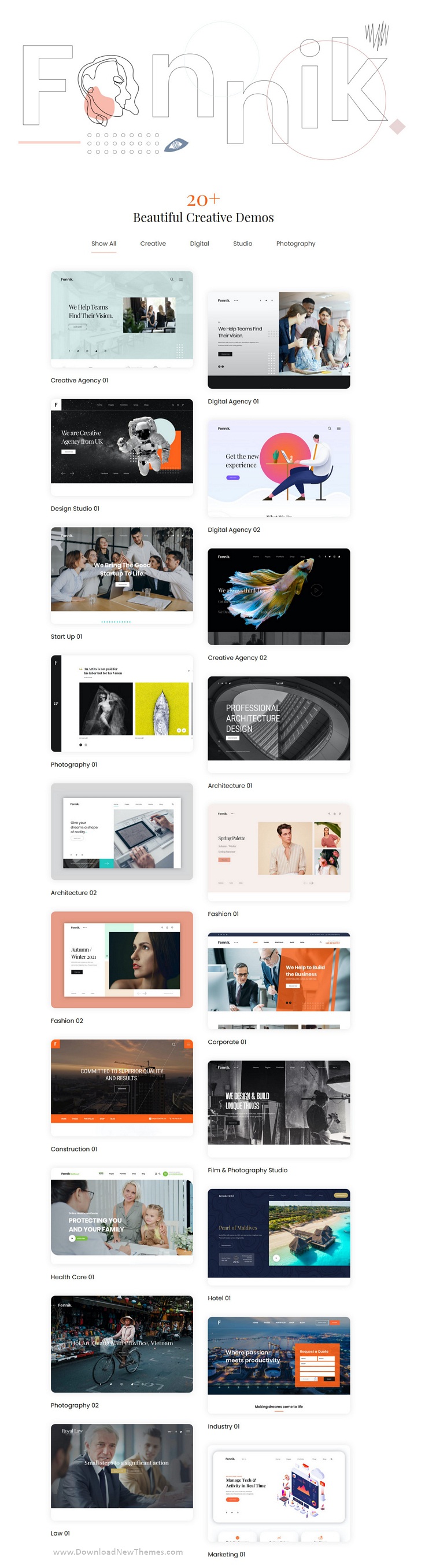 Fennik - Multipurpose Creative Theme