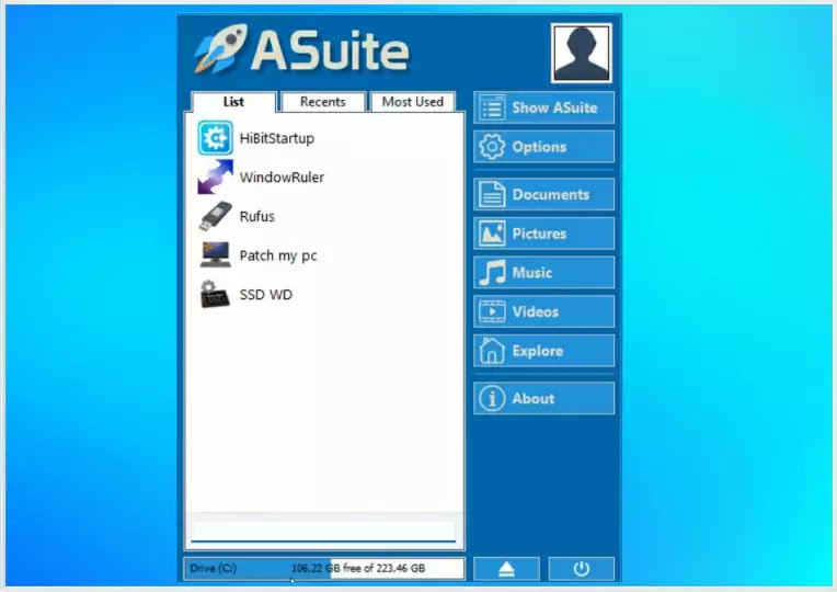 Asuite :  Δωρεάν εργαλείο εκκίνησης και διαχείρισης εφαρμογών 