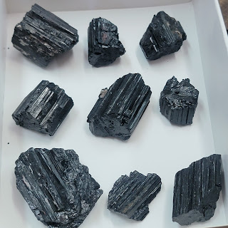 Lot of 9 Pieces of Black Tourmaline / Schorl for Sale, Wholesale Crystal Lot